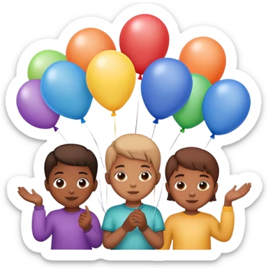 children's balloon sticker