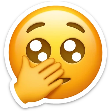 emoji boztesando mano en la boca sticker