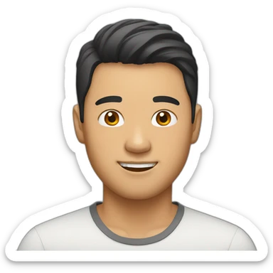 Asian American guy sticker