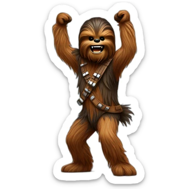 Chewbacca dancing sticker