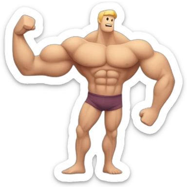 muscle imbalance in the arms with one arm smaller than the other sticker