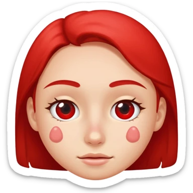 a small area of skin with red pimples sticker