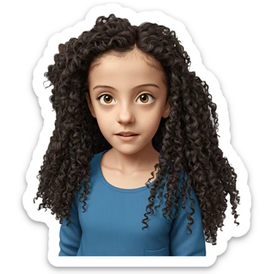 realistic portrait of a girl sticker