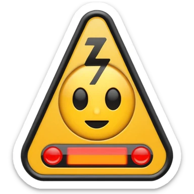 Emoji-style illustration of Speed harmonisation and hazard warning system, flat vector look, bold outlines, minimal details, no background. sticker
