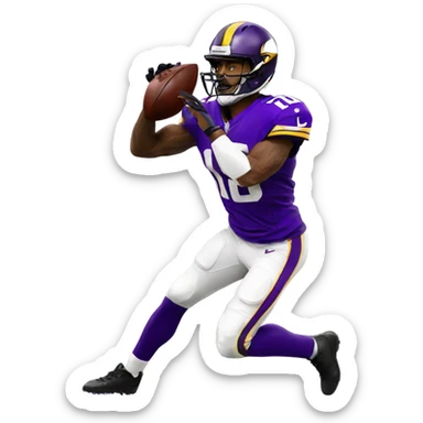 Mn Vikings #18 dropping a pass sticker