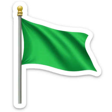 Green flag sticker