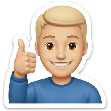 Buat gambar those bad tings guy dari sml yg sedang senang dan berikan jempol sticker