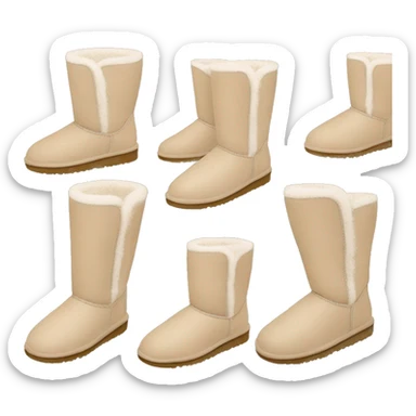 short winter uggs beige sticker