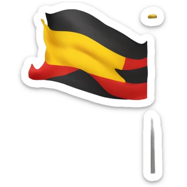 Create a flag with yellow on centre and red on  top and bottom and add a circle in central   sticker