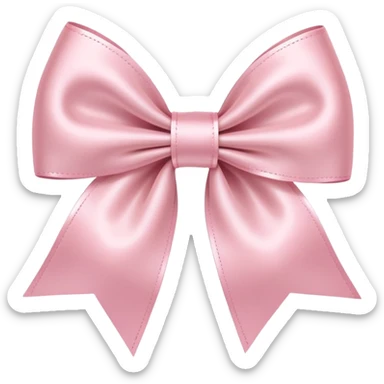 Peachy light pink bow sticker