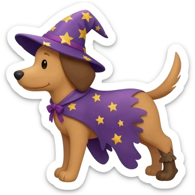 Dog wizard sticker