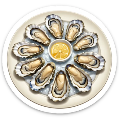 Plate of oysters   sticker