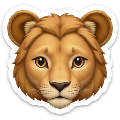 lioness teaching sticker