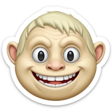 Troll face blown up sticker