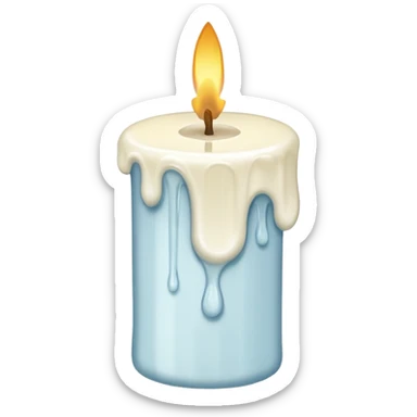 Thin and long Candle dripping wax as if someone is holding it sticker