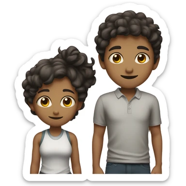 1’80 long boy with 1’63 short girl height difference  sticker