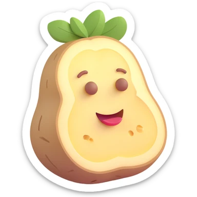 sliced potato sticker