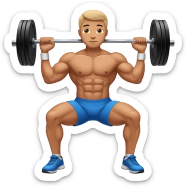 guy working out glutes sticker