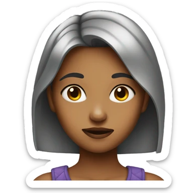 A girl with a scar on her face sticker