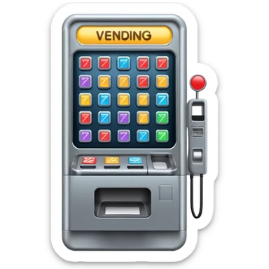 vending ticket machine sticker