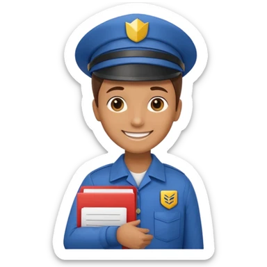 cartero con uniforme de "correos" sticker