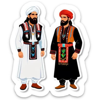 the Scythians whit balochi clothing  sticker