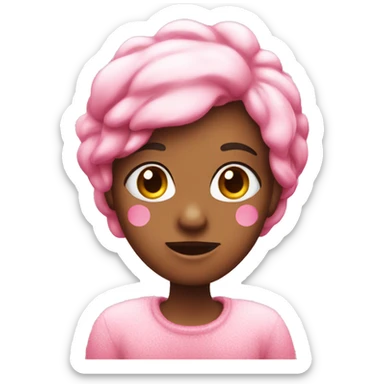 Pink emoji Christmas cute  sticker