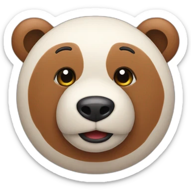 Oso peluche cuero sticker