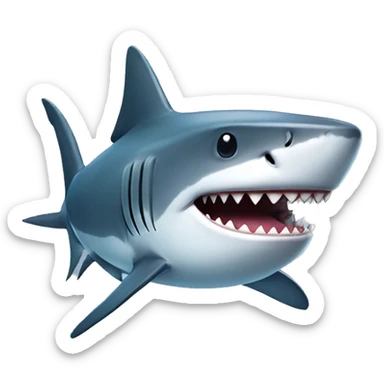Shark with a top hat sticker