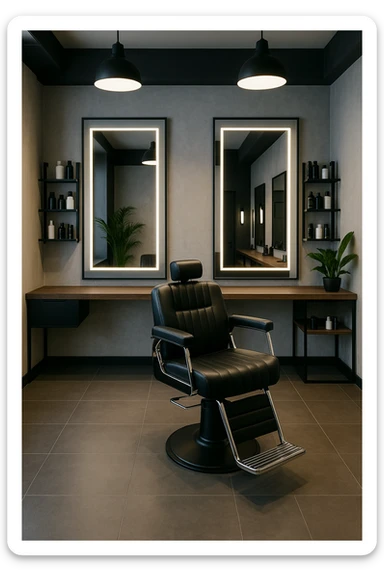 sartarosh xonani zamonaviy roq bulsin sticker