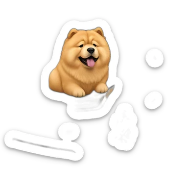 Chow Chow dog ridding tesla sticker