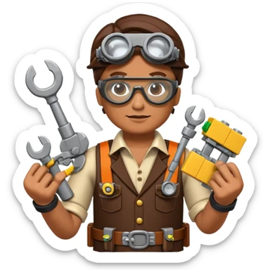 Steampunk Inventor lego sticker