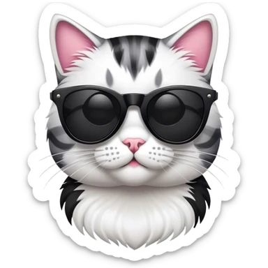 Cat with sunglasses sticker