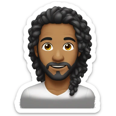 Capoeira homem moreno de cabelo preto sticker