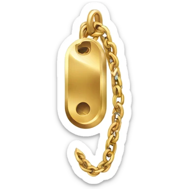 Gold chain with welding tip sticker