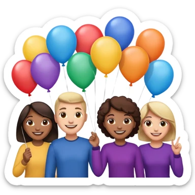 Balloon holders sticker