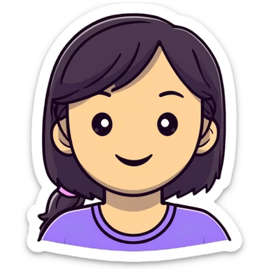 Beautiful smiling girl jinx sticker