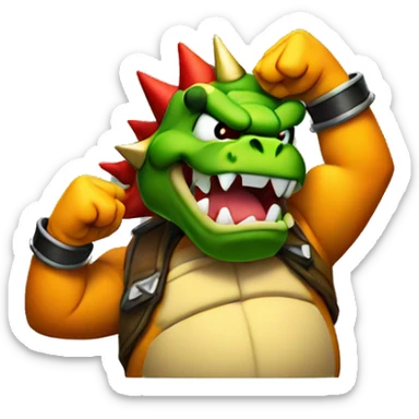 bowser dabbing sticker