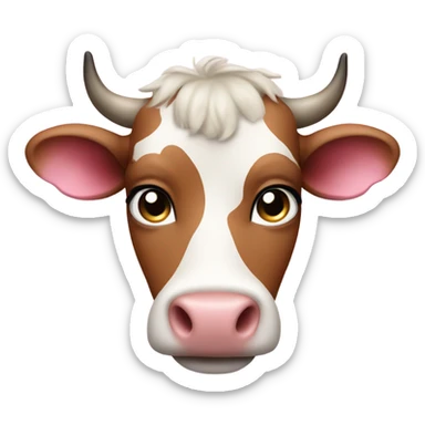pink cow sticker