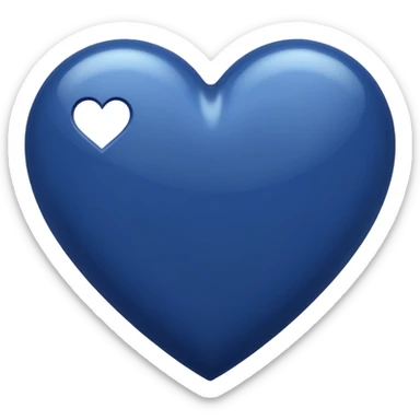 Navy blue heart emoji sticker