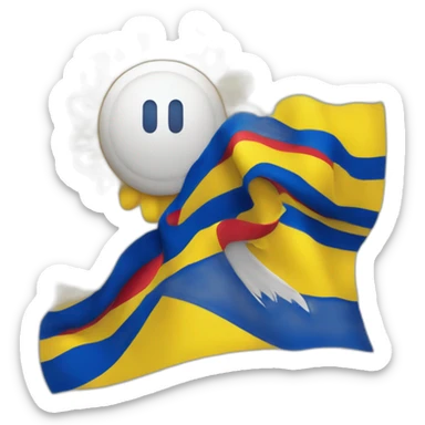 Yo de 63 años con la bandera de Colombia sticker