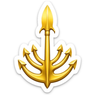 trident en jaune comme ça 🔱 sticker