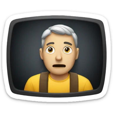 Person watching a film sticker