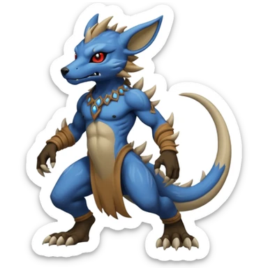 Anthro Vernid-WickerBeast-Protogen-Primagen-Fakémon Full Body sticker