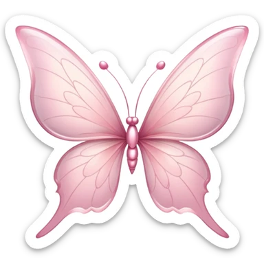 Soft pink fairy wings just the qings sticker