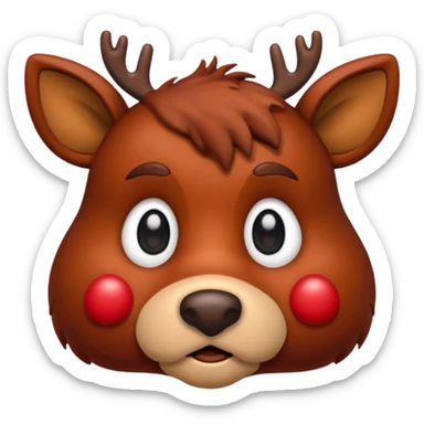 sad rudolph sticker