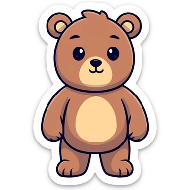 lean bear man sticker
