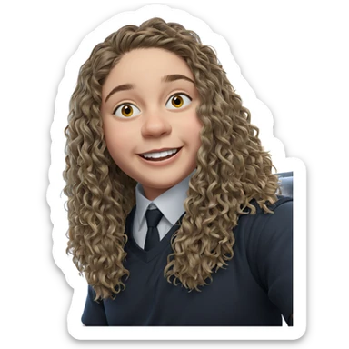 smiling student in car sticker