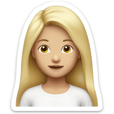 Blonde child with brunette mom sticker