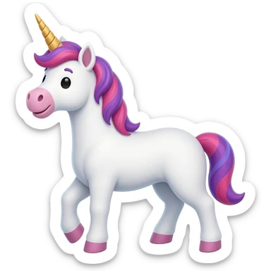 unicorn singing sticker